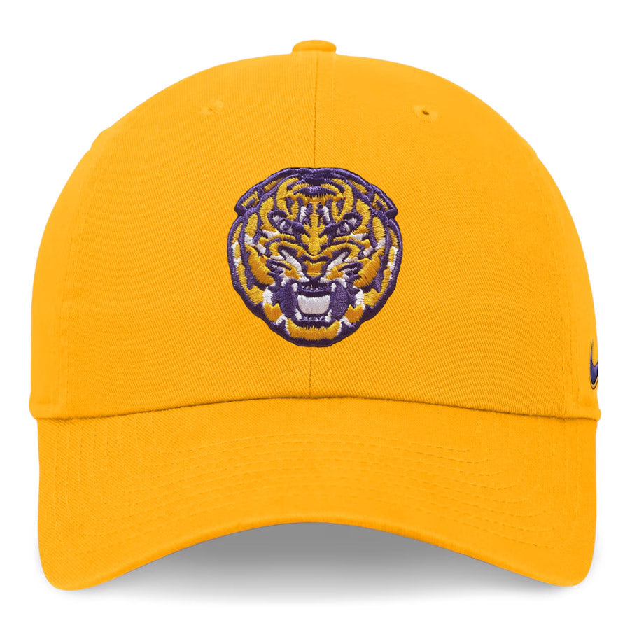 LSU Tigers Nike Tiger Head On Field Adjustable Club Hat - Gold ...