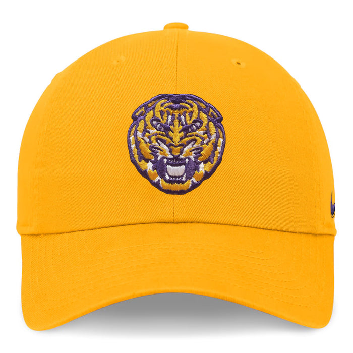 LSU Tigers Nike Tiger Head On Field Adjustable Club Hat - Gold