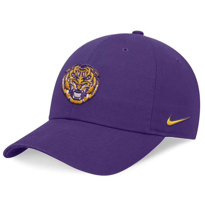 LSU Tigers Nike Tiger Head On Field Adjustable Club Hat - Purple