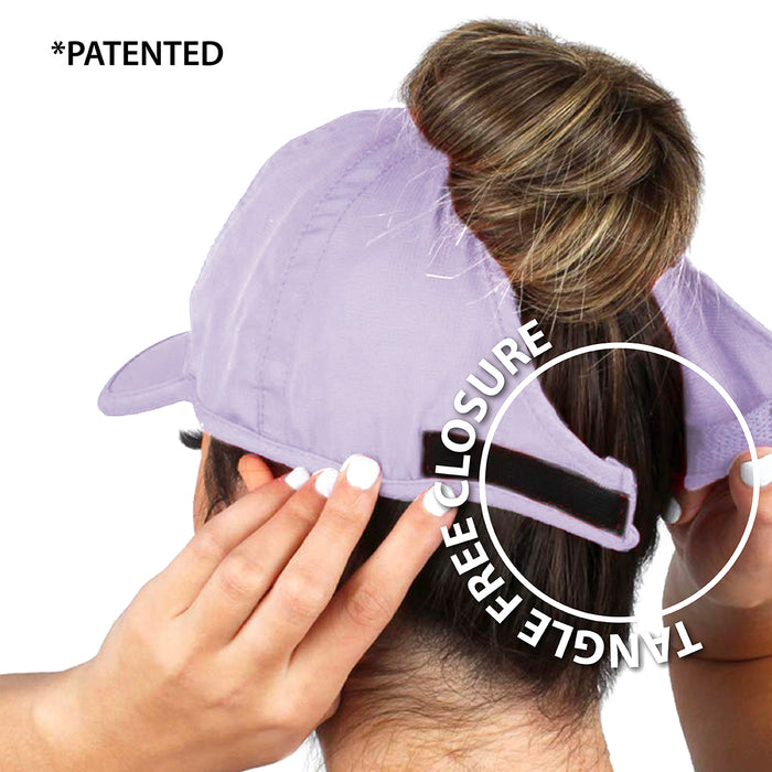 Ponyflo LSU Tigers Arch Feather-Light Women's Performance Ponytail Hat - Lavender