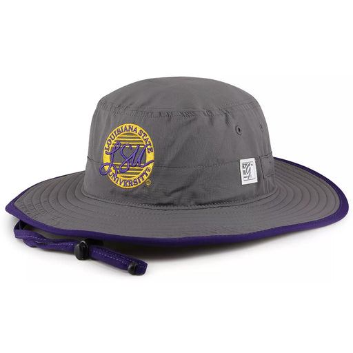 LSU Tigers The Game Retro Circle Boonie Performance Bucket Hat - Grey