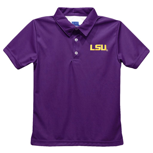 LSU Tigers Vive La Fete Dave Solid Performance Kids Polo - Purple