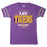 LSU Tigers Wes & Willy Beanie Sleeve Stripe Kids Short Sleeve T-Shirt - Grape