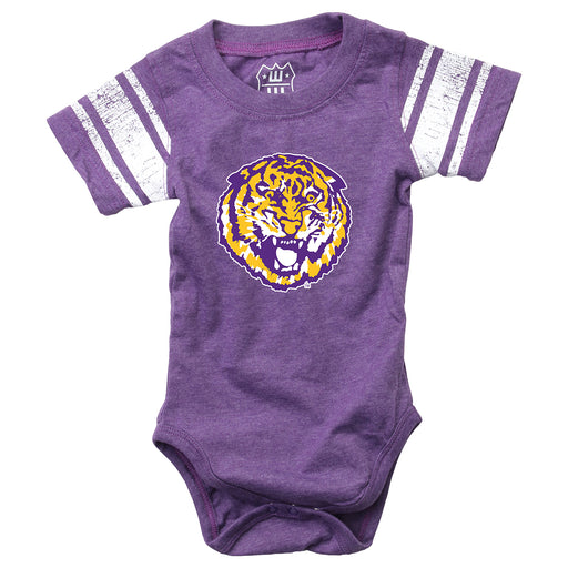 LSU Tigers Wes & Willy Round Vault Jersey Hopper Infant Bodysuite Onesie - Purple