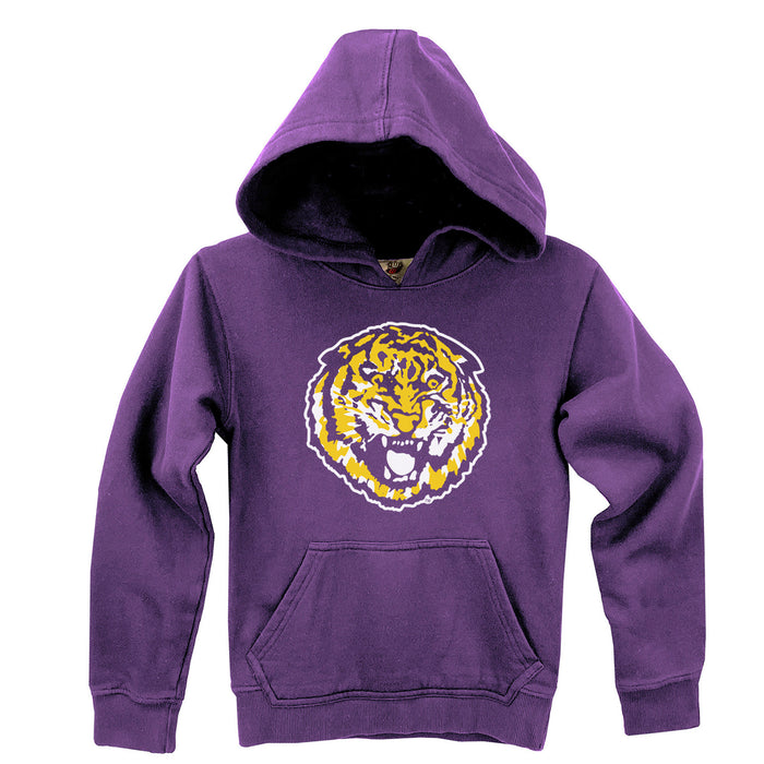 LSU Tigers Wes & Willy Round Vault Kids Pullover Hoodie - Grape