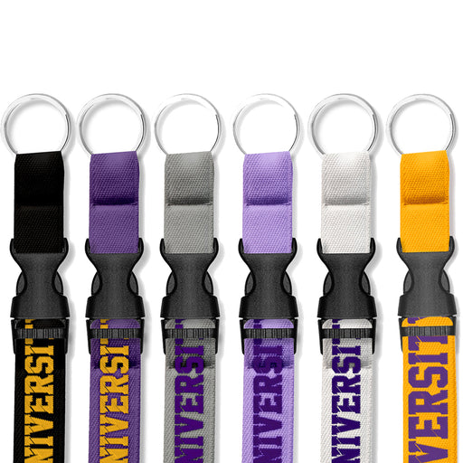 LSU Tigers Woven Text Detachable 3/4" Wide Lanyard