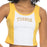 LSU Tigers ZooZatZ Women's Baseball Tigers Arch Crop Tank - Gold