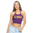 LSU Tigers ZooZatZ Women's Geaux Font Halter Crop Top - Purple