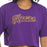 LSU Tigers ZooZatZ Women's Tigers Script Puff Ink Boxy Crop T-Shirt - Purple