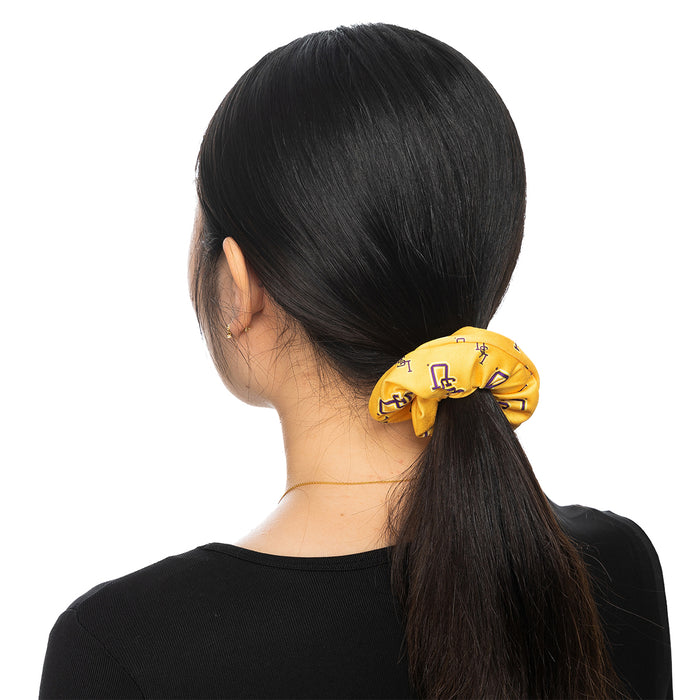 LSU Tigers ZooZatz Interlock Pattern Scrunchie - Gold