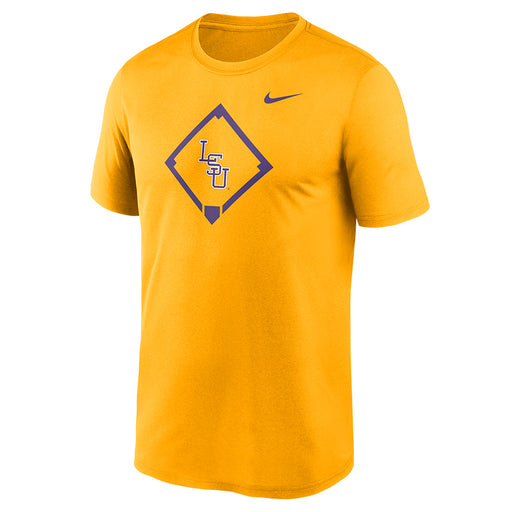 LSU Tigers Nike Baseball Icon Legend Dri-Fit Performance T-Shirt - Gold