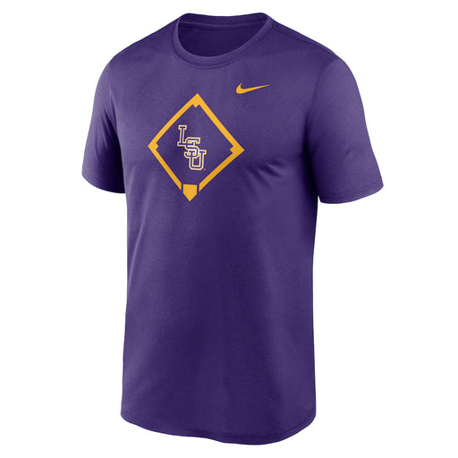 LSU Tigers Nike Baseball Icon Legend Dri-Fit Performance T-Shirt - Purple