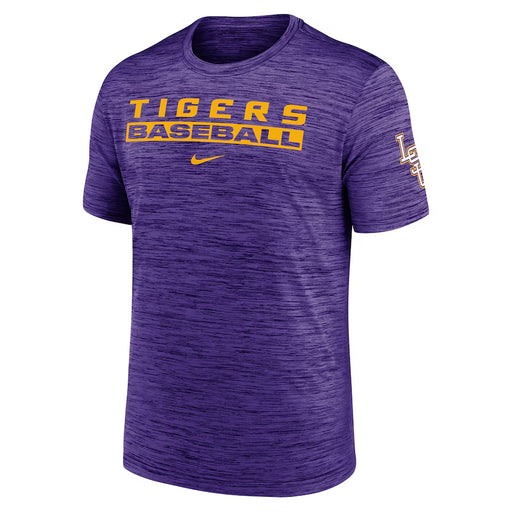 LSU Tigers Nike Baseball Velocity Dri-Fit Performance T-Shirt - Purple