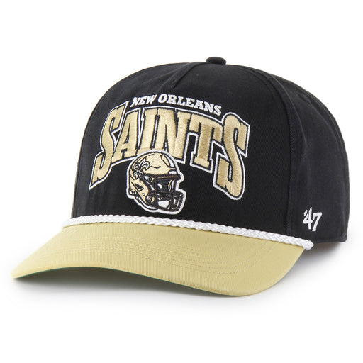 New Orleans Saints 47 Brand Palermo Two-Tone Five-Panel Rope 47 Hitch Hat - Black / Gold