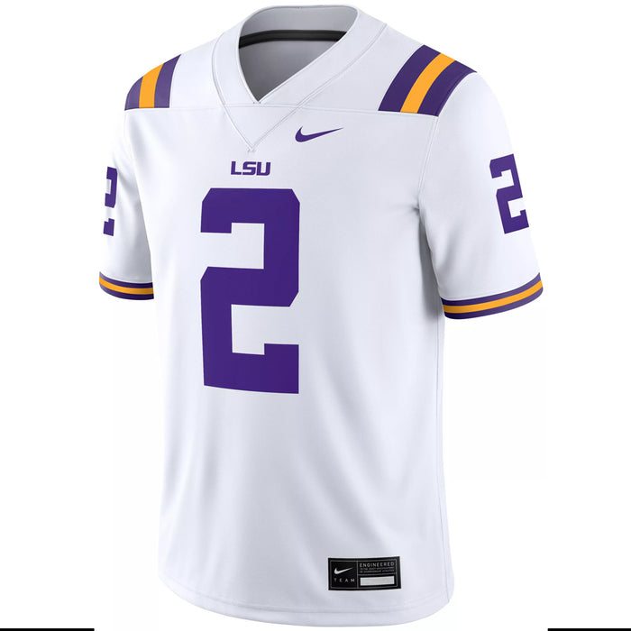 LSU Tigers Nike #2 Justin Jefferson Team Replica Football Jersey – White