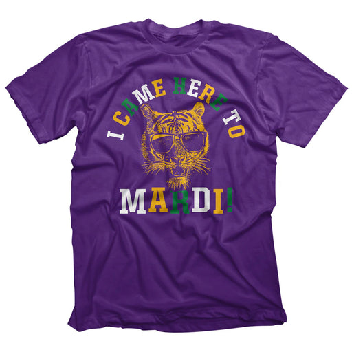 Southern Made Mardi Gras Came Here To Mardi T-Shirt - Purple