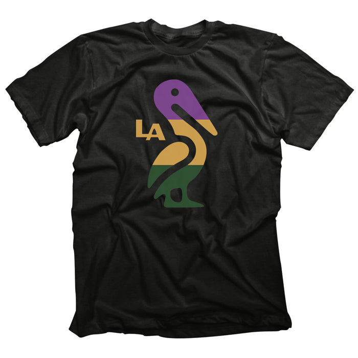 Southern Made Mardi Gras Louisiana Pelican Icon T-Shirt - Black