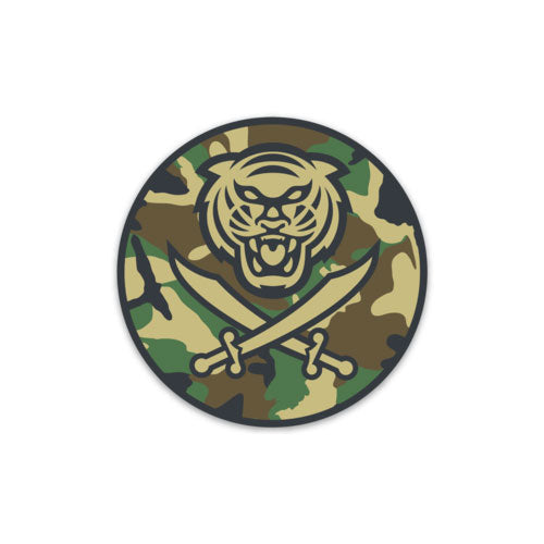 Bengals & Bandits Round 3x3 Die Cut Decal - Camo