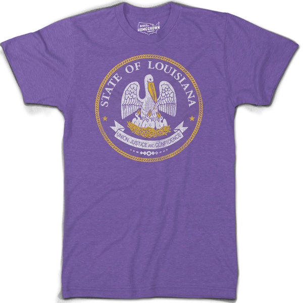 Louisiana Can - Purple T-shirt Short Sleeve