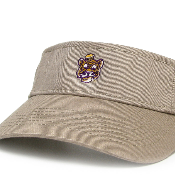 LSU Tigers Legacy Beanie Mike Relaxed Twill Visor - Khaki