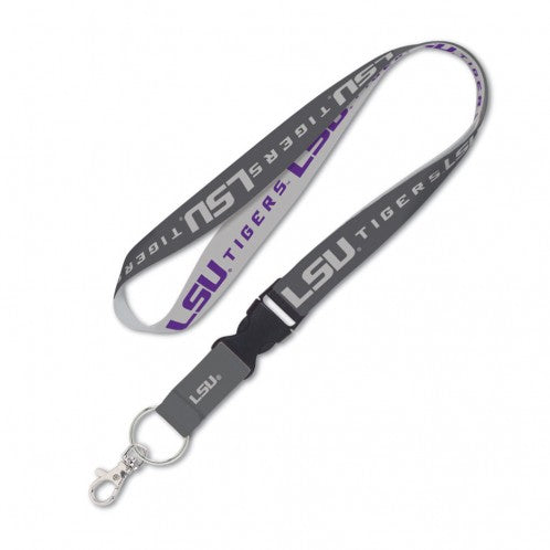 LSU Tigers Round Vault Tiger Detachable Lanyard — Bengals & Bandits