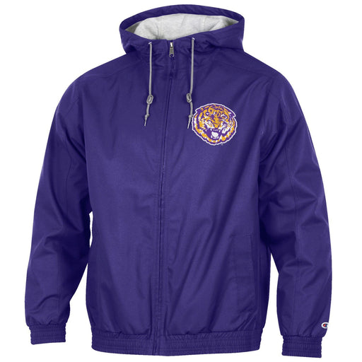 LSU Tigers Mitchell & Ness Premium Heavyweight Satin Round Vault Jacket -  Purple