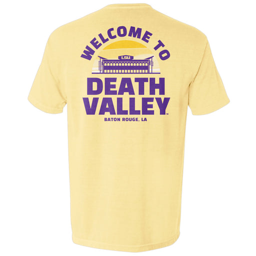 LSU Tigers Death Valley Sunset Garment Dyed Pocket T-Shirt - Yellow