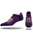 Bengals & Bandits Strideline Tri-Color Performance No Show Socks - Purple