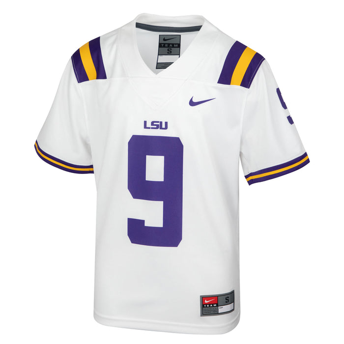 LSU Tigers Nike #9 Joe Burrow Youth Replica Football Jersey – White (B —  Bengals & Bandits